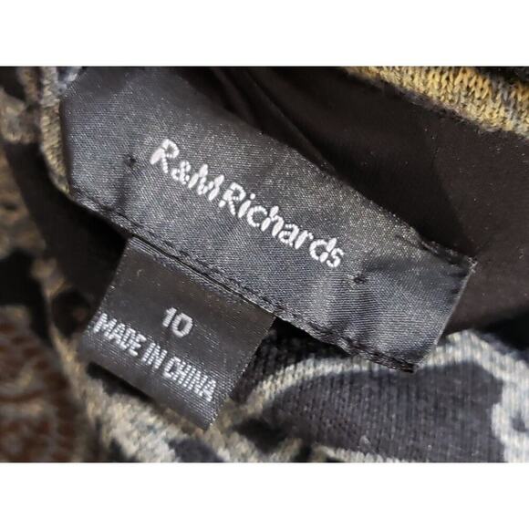 R&M Richards Womens Multi Polyester Short Sleeve Cowl Neck Shift Dress Size 10 - Picture 7 of 11